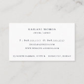 Carte De Visite Palm Tree Beach Logo Voiture d'affaires moderne et (Dos)