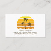 Carte De Visite Palm Tree Sun Tanning Spray Tan (Dos)
