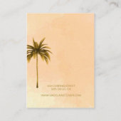 Carte De Visite Palm Tree Terracotta moderne étendoir de collier (Dos)