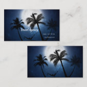 Carte De Visite Palm trees in the moonlight (Devant / Derrière)