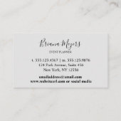 Carte De Visite Palm Tropical Feuille Gold (Dos)