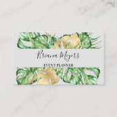 Carte De Visite Palm Tropical Feuille Gold (Devant)
