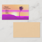 Carte De Visite Palme du matin - Île (Devant / Derrière)