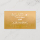 Carte De Visite Palme tropicale élégante marine écriture script ty (Dos)