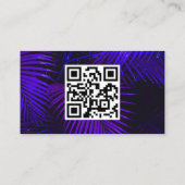 Carte De Visite Palme tropicale violet foncé Feuille Designer d'in (Dos)