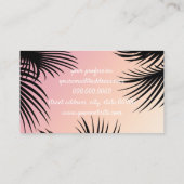 Carte De Visite Palmettes tropicales de poussin de rose d'ombre (Dos)