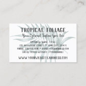 Carte De Visite Palmier de feuillage tropical Feuilles et verdure (Dos)