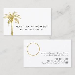 Carte De Visite Palmier d'or tropical moderne photo professionnell