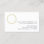 Carte De Visite Palmier d'or tropical moderne photo professionnell (Dos)