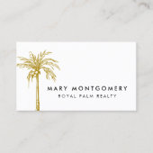 Carte De Visite Palmier d'or tropical moderne photo professionnell (Devant)