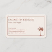 Carte De Visite Palmier en terre cuite arbre tropical (Dos)