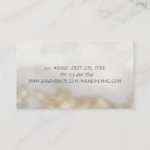 Carte De Visite Palmiers à fleurs tropicaux Or (Dos)