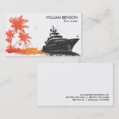 Carte De Visite Palmiers | Bateau de croisière (Devant / Derrière)