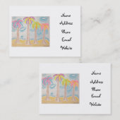 Carte De Visite Palmiers-cartes de visite colorés (Devant / Derrière)