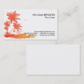 Carte De Visite Palmiers (couleur) (Devant / Derrière)