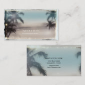 Carte De Visite Palmiers Élégant Plage Tropicale Chic Élégant (Devant / Derrière)