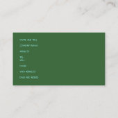 Carte De Visite "Palmiers en mouvement, Ciel Bleu, Nuages Blancs" (Dos)