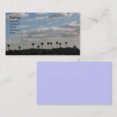 Carte De Visite Palmiers et nuages (Devant / Derrière)