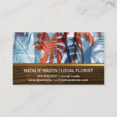 Carte De Visite Palmiers | Grain de bois (Dos)