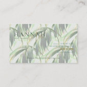 Carte De Visite Palmiers roses Preppy | Minimal moderne (Dos)