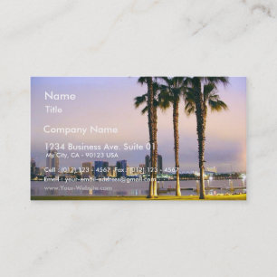 Carte De Visite Palmiers sur des piliers