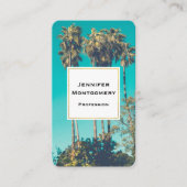 Carte De Visite Palmiers tropicaux Californie Rétro (Devant)