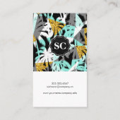 Carte De Visite Palmiers tropicaux modernes (Dos)