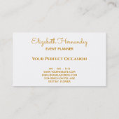 Carte De Visite Palmiers tropicaux modernes chics d'or (Dos)