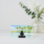 Carte De Visite *~* Palms Ocean Mindfult Méditation Yoga (Debout devant)