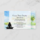 Carte De Visite *~* Palms Ocean Mindfult Méditation Yoga (Dos)
