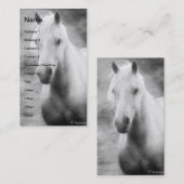 Carte De Visite Palomino noir et blanc (Devant / Derrière)