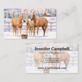 Carte De Visite Palomino Quarter Horses (Devant / Derrière)