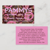 Carte De Visite PAMMYS, http://www.zazzle.com/pammys*.. (Devant / Derrière)