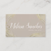 Carte De Visite Pampa bio moderne, main tirée en or naturel (Devant)