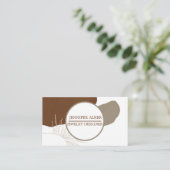 Carte De Visite Pampas cercle tendance sable Boho Bijoux artisanal (Debout devant)