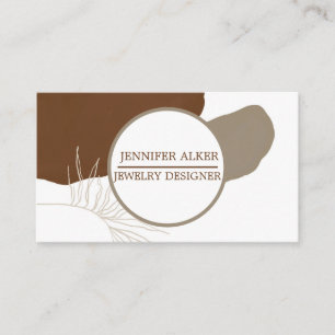 Carte De Visite Pampas cercle tendance sable Boho Bijoux artisanal