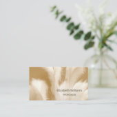 Carte De Visite Pampas Grass Beige Sepia Photo | Code QR (Debout devant)