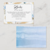 Carte De Visite Pampas Grass Dusty Blue Floral Baboks Demande (Devant / Derrière)