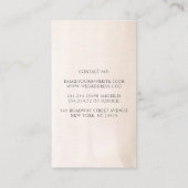 Carte De Visite Pampas Grass et Orchidées Blanches Folithe tropica (Dos)