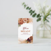 Carte De Visite Pampas Grass et rouille Fleurs en terre cuite Bota (Debout devant)