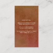 Carte De Visite Pampas Grass et rouille Fleurs en terre cuite Bota (Dos)