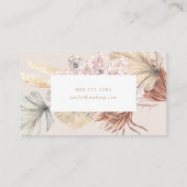 Carte De Visite Pampas Grass Floral Tropical Jungle (Dos)