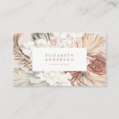 Carte De Visite Pampas Grass Floral Tropical Jungle (Devant)