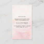 Carte De Visite Pampas Grass Rose Fleurs Orchidées Blanches Chic (Dos)