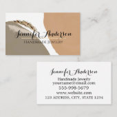 Carte De Visite Pampas Terracotta Sable Bijoux artisanaux Abstrait (Devant / Derrière)