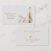 Carte De Visite pampas violoniste herbe gris clair arrière - plan (Devant / Derrière)