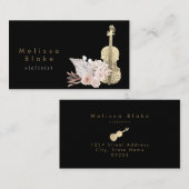 Carte De Visite pampas violoniste herbe noir arrière - plan (Devant / Derrière)