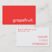 Carte De Visite pamplemousse. (Devant / Derrière)