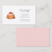 Carte de visite pancakes aquarelles (Devant / Derrière)