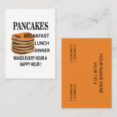 Carte De Visite Pancakes Boulangerie Restauration Restauration Pan (Devant / Derrière)